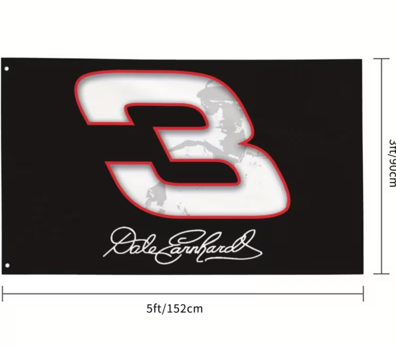 Dale Earnhart "3" | Wall Flag 2ft x 3ft / 3ft x 5ft